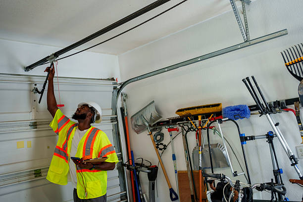 Professional Garage Door Panel Replacement technician working in Union City, OH